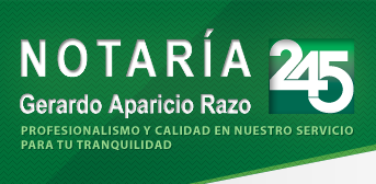 Notario Gerardo Aparicio Razo :: Notaría No. 245 del Distrito Federal